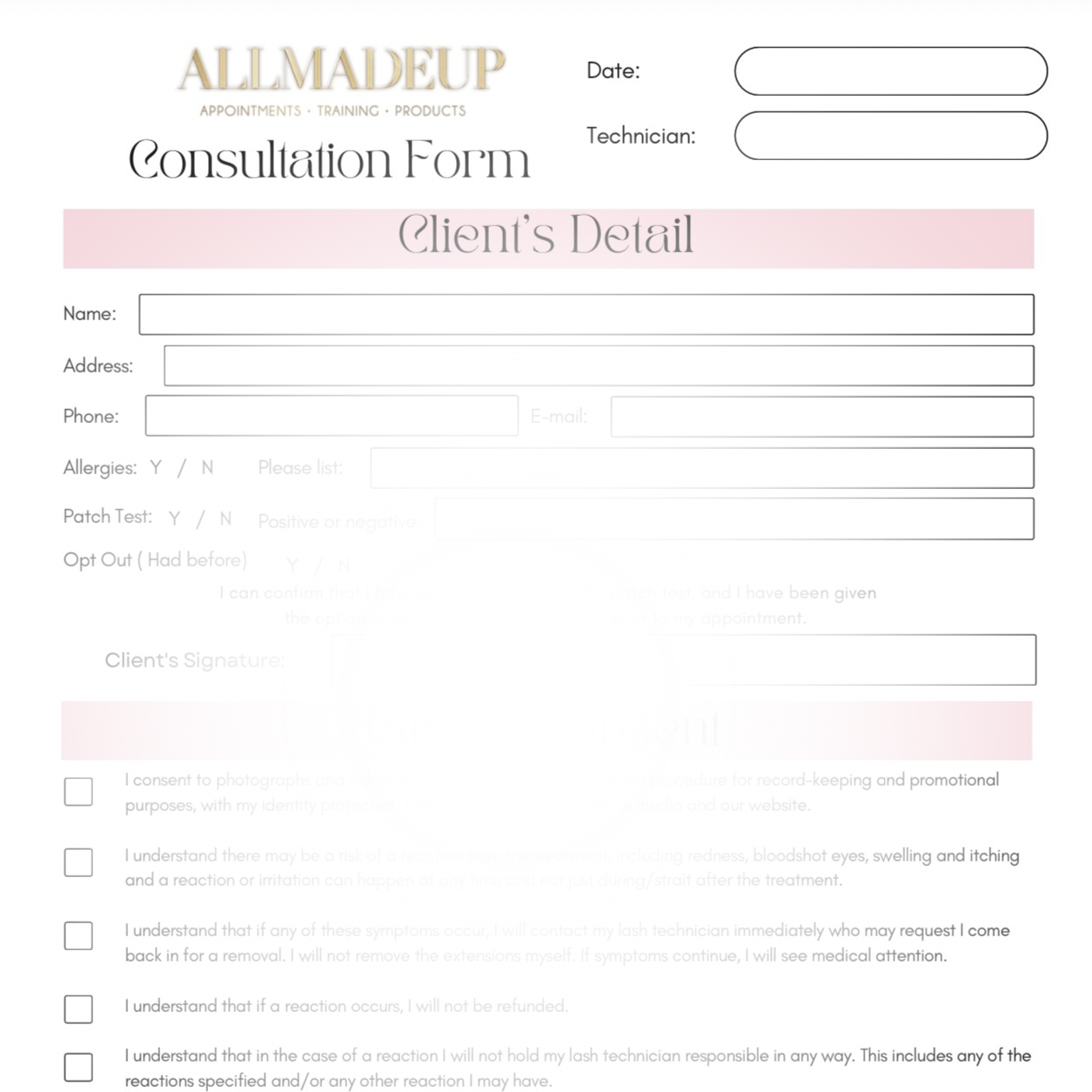CONSULTATION FORM
